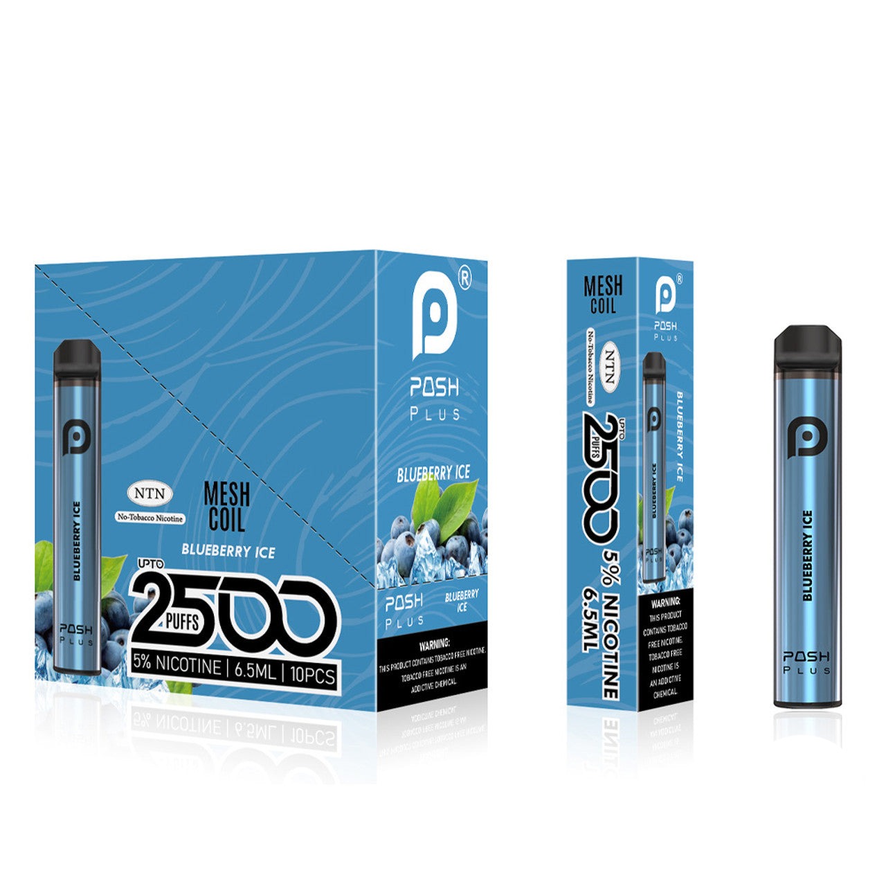 Posh Plus Xl Rech.  Blueberry Ice 2500 Puffs