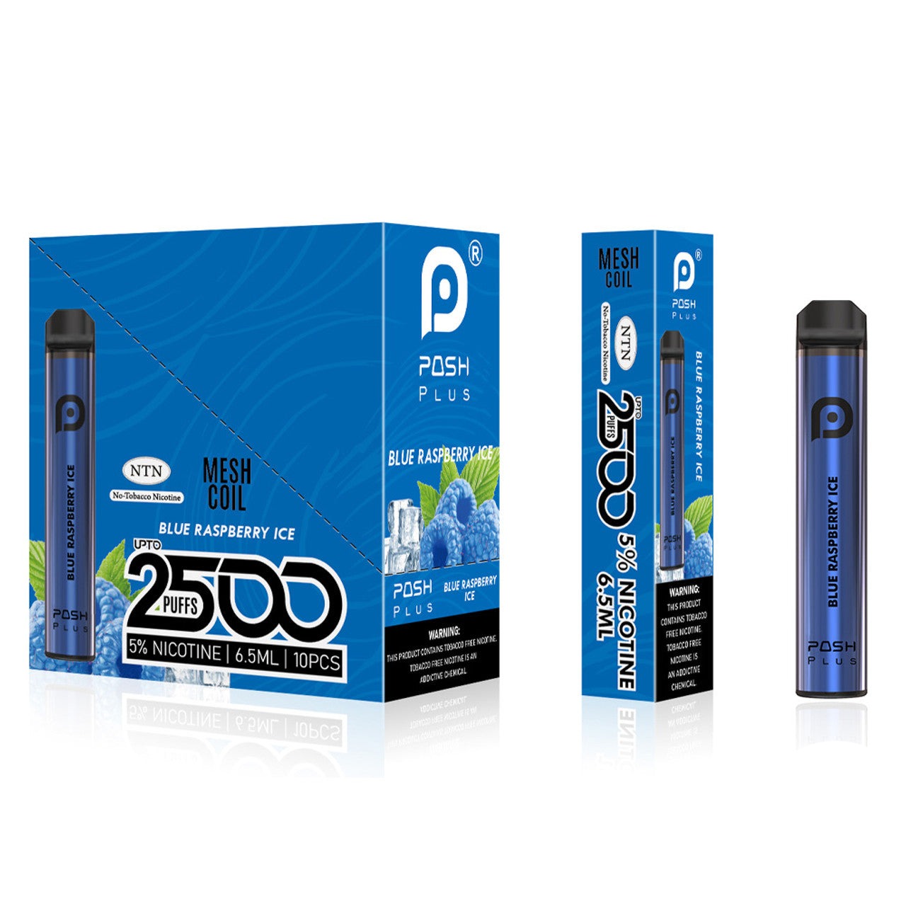 Posh Plus Xl Rech. Blue Raspberry Ice 2500 Puffs