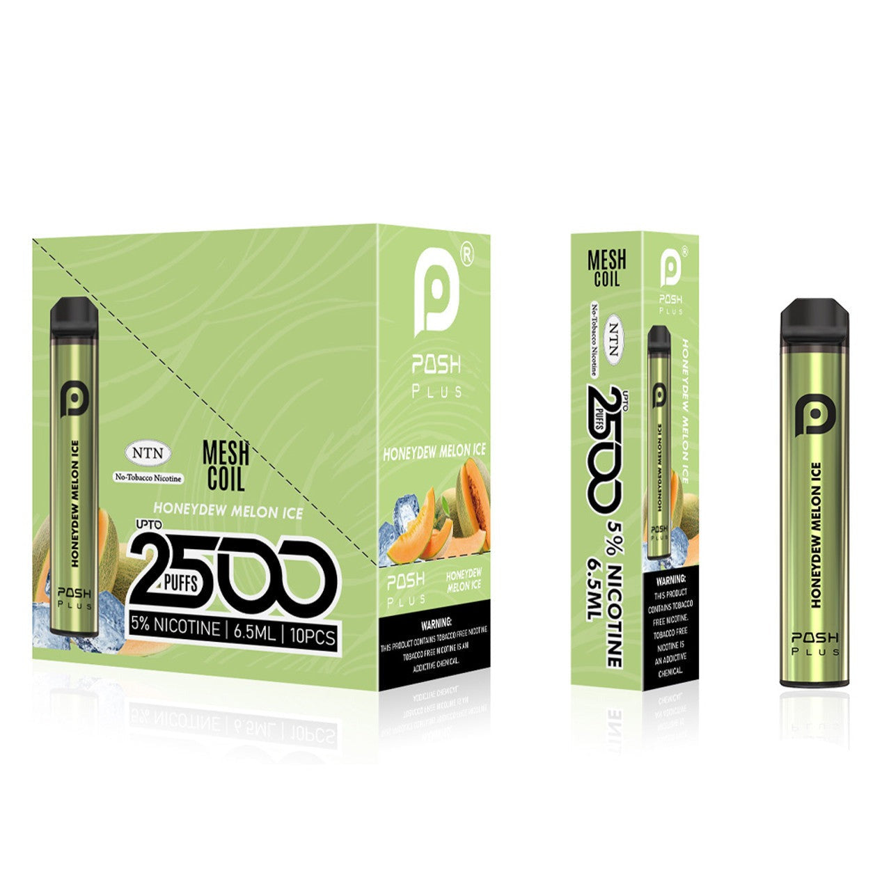 Posh Plus Xl Rech. Honeydew Melon Ice 2500 Puffs