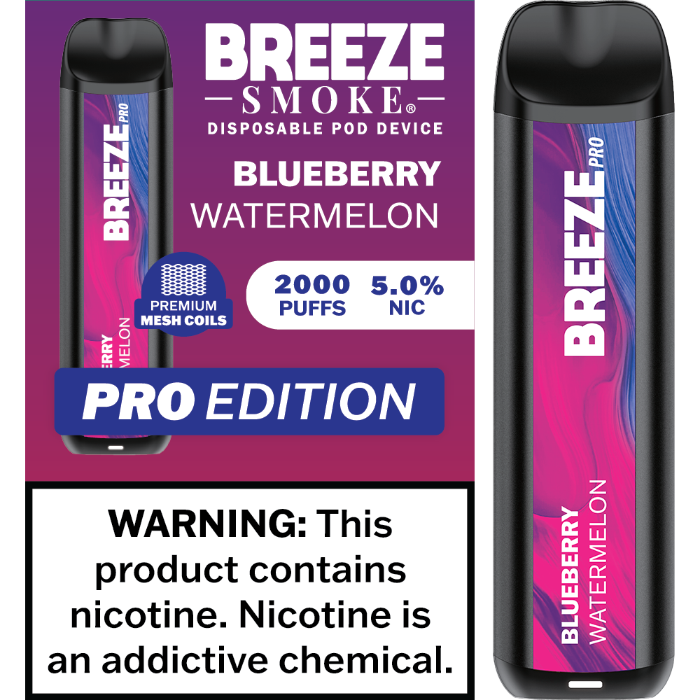 Breeze Smoke Pro 2,000 puffs 5% BLUEBERRY WATERMELON