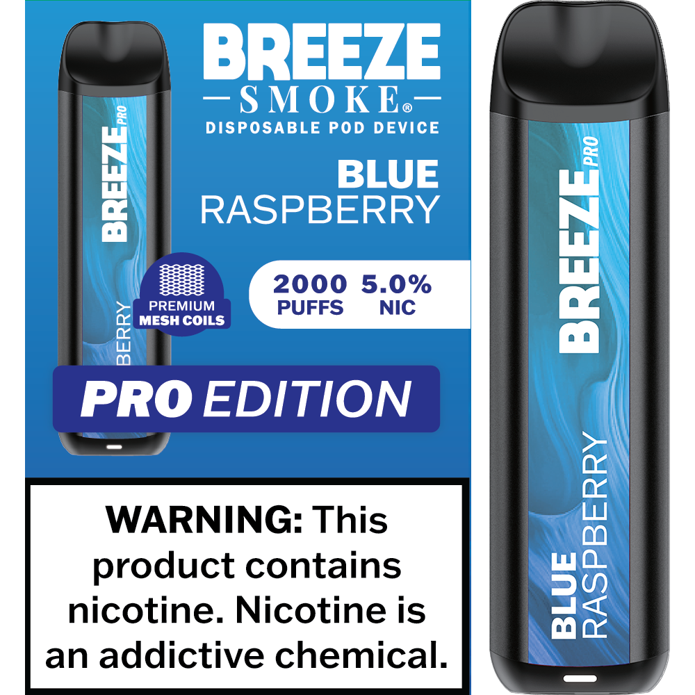 Breeze Smoke Pro 2,000 puffs 5% BLUE RASPBERRY