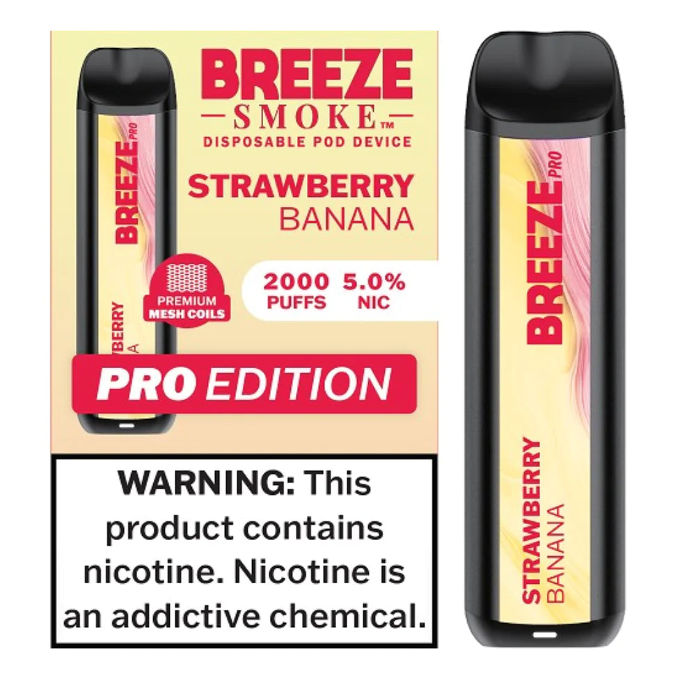 Breeze Smoke Pro 2,000 puffs 5% STRAWBERRY BANANA