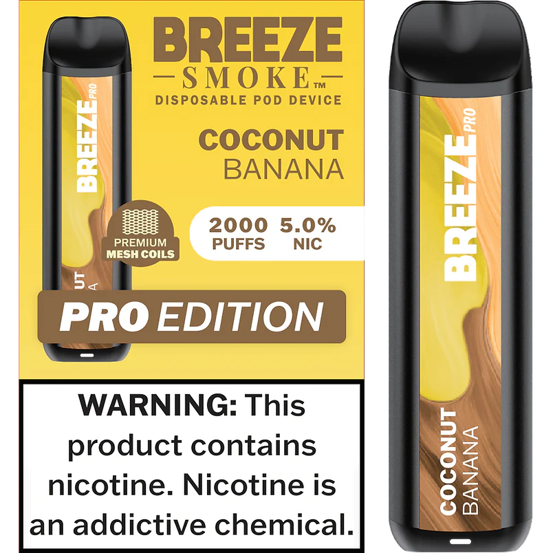 Breeze Smoke Pro 2,000 puffs 5% COCONUT BANANA