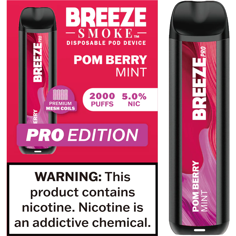 Breeze Smoke Pro 2,000 puffs 5% POM BERRY MINT