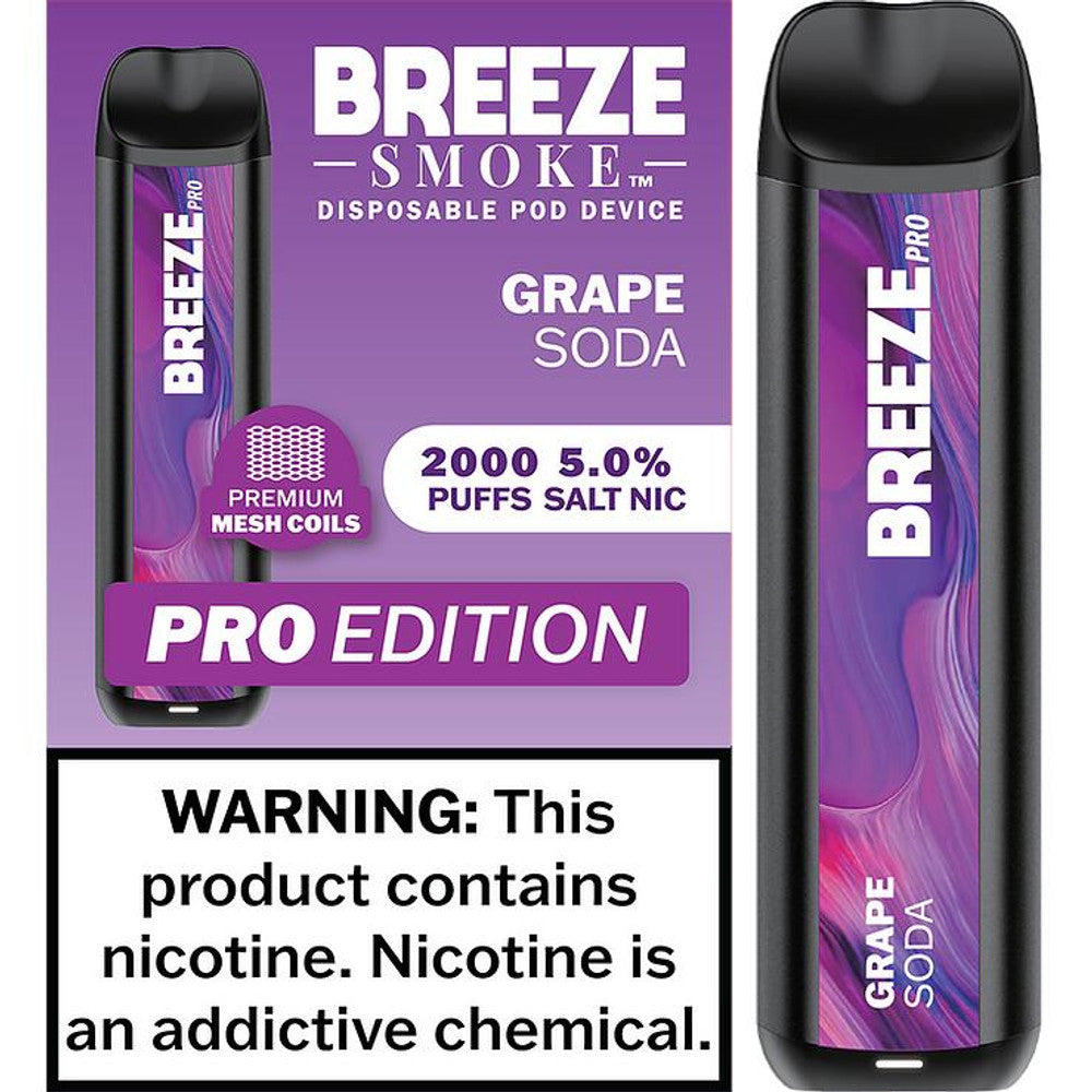 Breeze Smoke Pro 2,000 puffs 5% GRAPE SODA