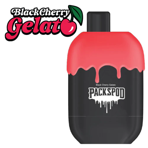 Packspod - Limited Edition 5% Nic 12ml 5000 Puffs Black Cherry Gelat