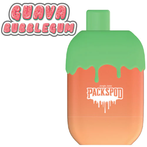 Packspod - Limited Edition 5% Nic 12ml 5000 Puffs Guava Bubblegum