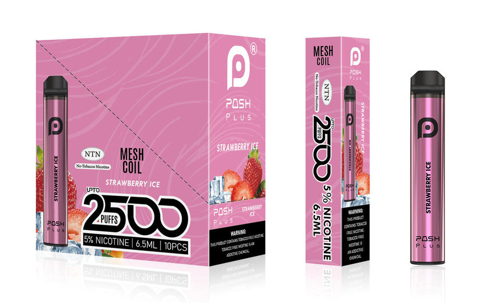 Posh Plus 5% Nic 2500 Puffs 6.5ml Strawberry Ice